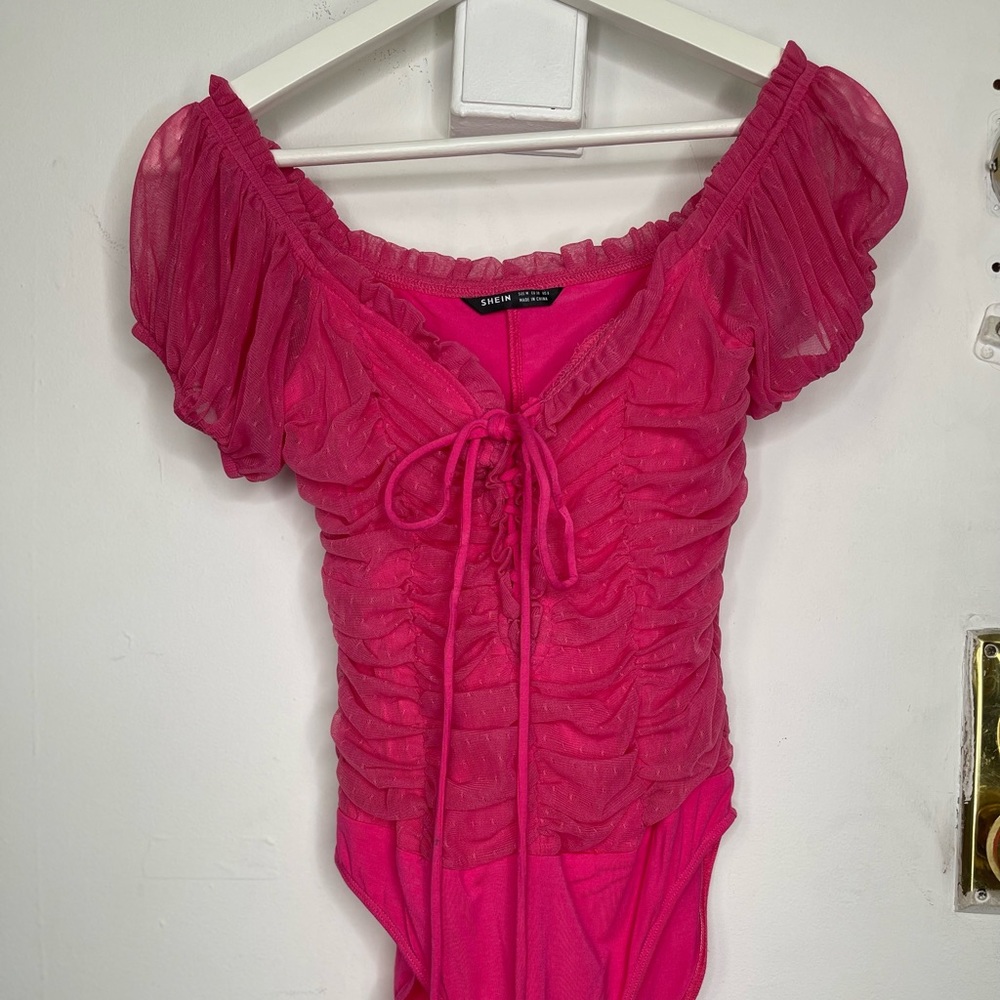 Pink bodysuit from shein- size L